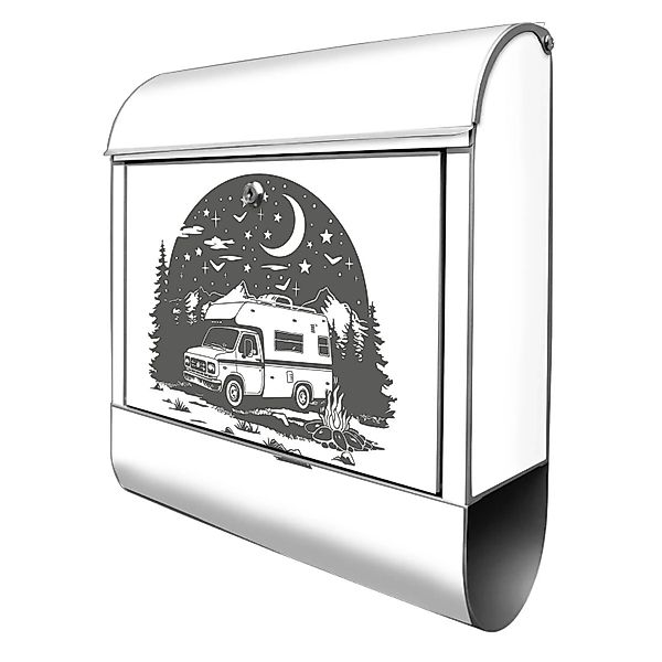 Banjado Design Briefkasten Silber Pulverbeschichtet 39x47x14cm 2 Schlüssel günstig online kaufen