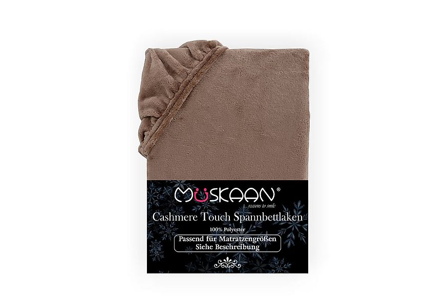 Müskaan Spannbettlaken Spannbetttuch Cashmere Touch Bettlaken Flausch Warm, günstig online kaufen