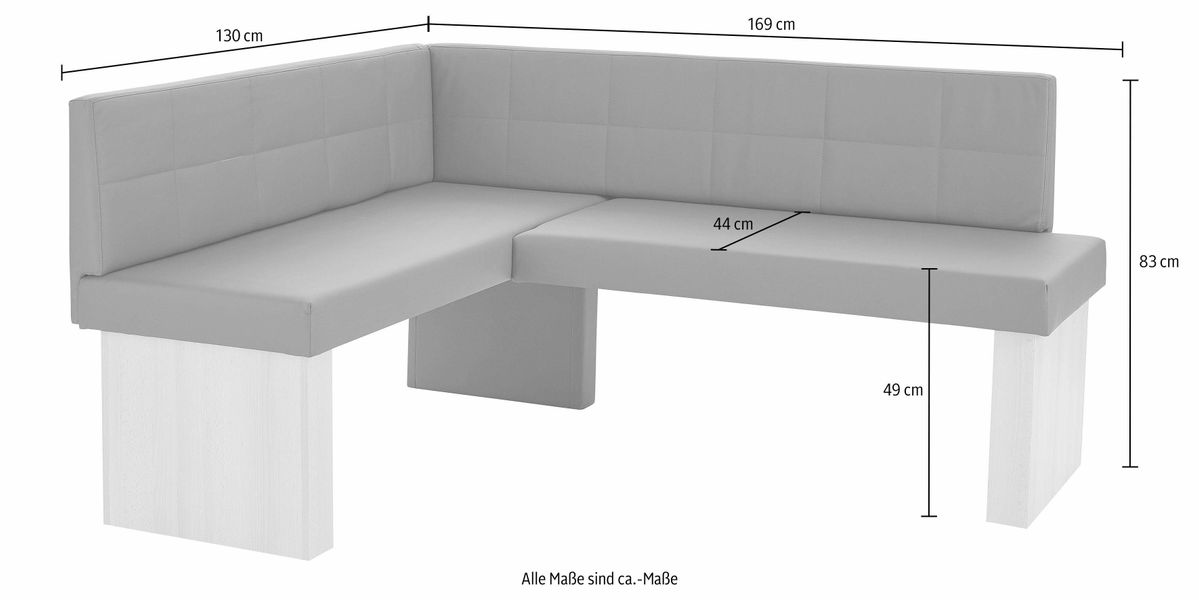 massivline&more Eckbank "Anna 2" Breite 169 cm günstig online kaufen