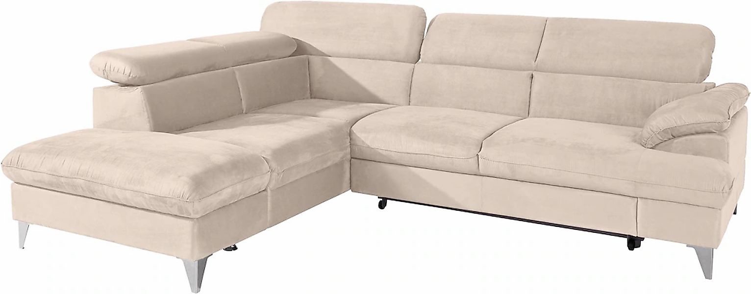 COTTA Polstergarnitur "Caluso L-Form", Set bestehend aus: Ecksofa mit Kopft günstig online kaufen