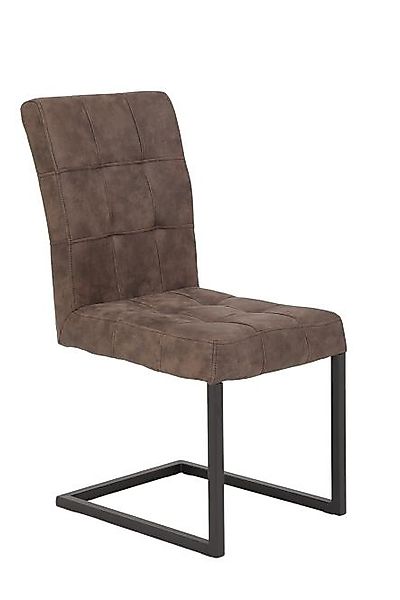 Schwingstuhl 1 Stück Gestell Metall anthrazit mit Steppung Vintage Braun günstig online kaufen