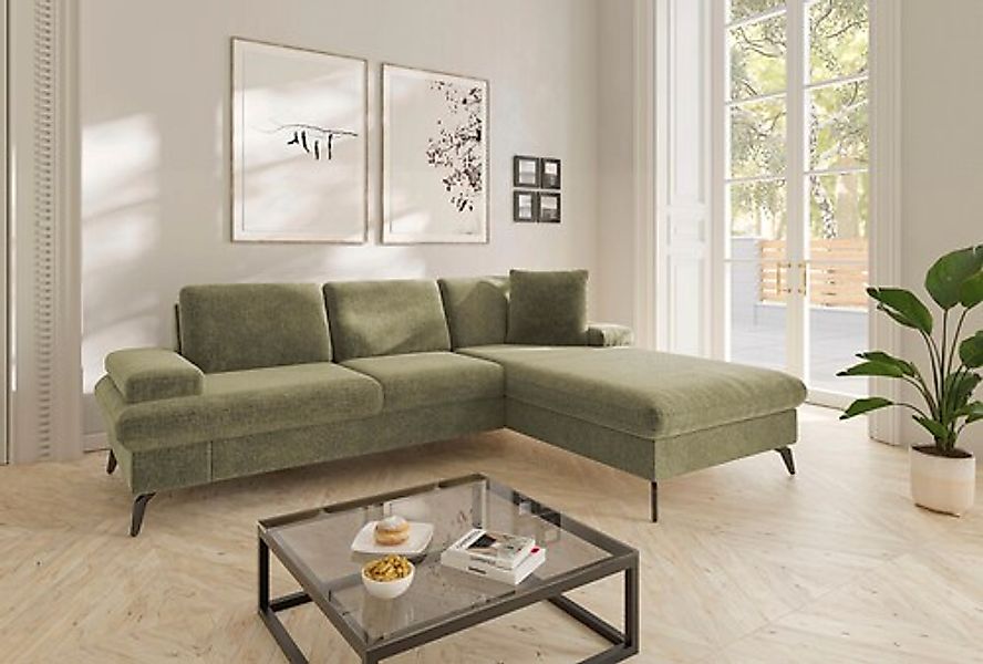 sit&more Ecksofa »Morris Jubi L-Form, B: 247 cm« mit Armteilfunktion & 1 Zi günstig online kaufen