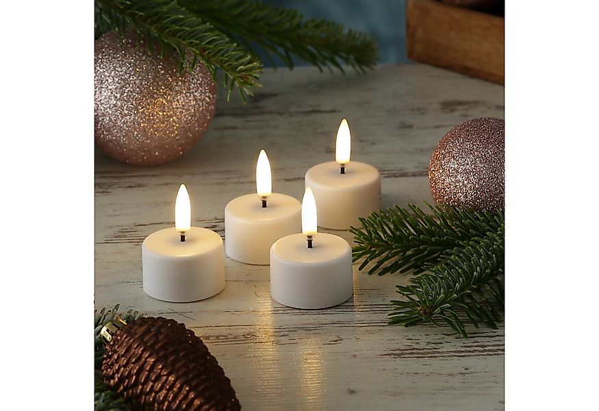 UYUNI Lighting LED-Kerze LED Mini Teelichter 4 Stück aufladbar 4cm Timer Au günstig online kaufen