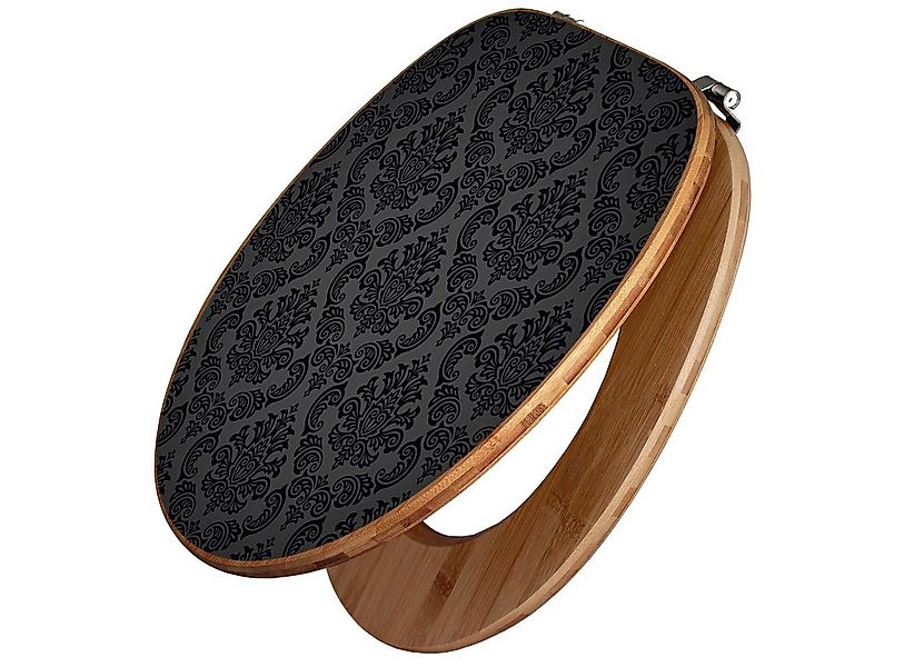 banjado WC-Sitz Bambus Motiv Black Deluxe (umweltfreundliches Material, Ede günstig online kaufen