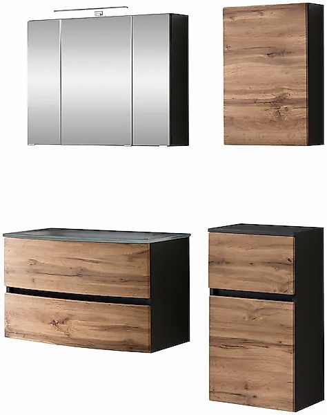 welltime Badezimmer-Set »Kaunas«, (Set, 4 St.), Breite 120 cm, Soft Close F günstig online kaufen