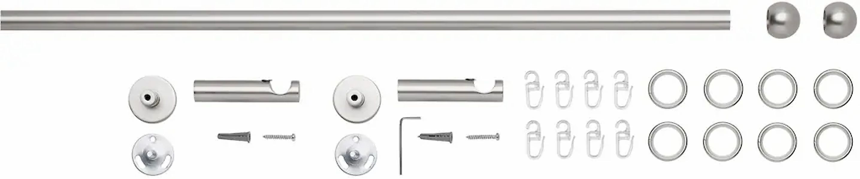 Good Life Gardinenstange "BOLA" Ø 16 mm 1 läufig-läufig Fixmaß mit Ringen günstig online kaufen