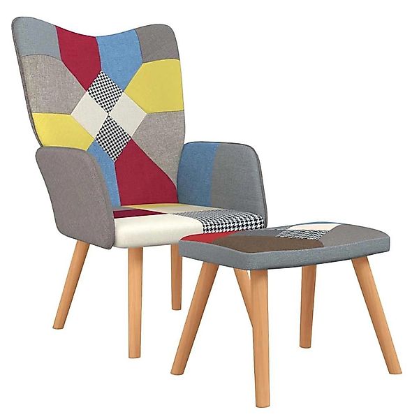 vidaXL Relaxsessel mit Hocker Patchwork Stoff 328184 günstig online kaufen