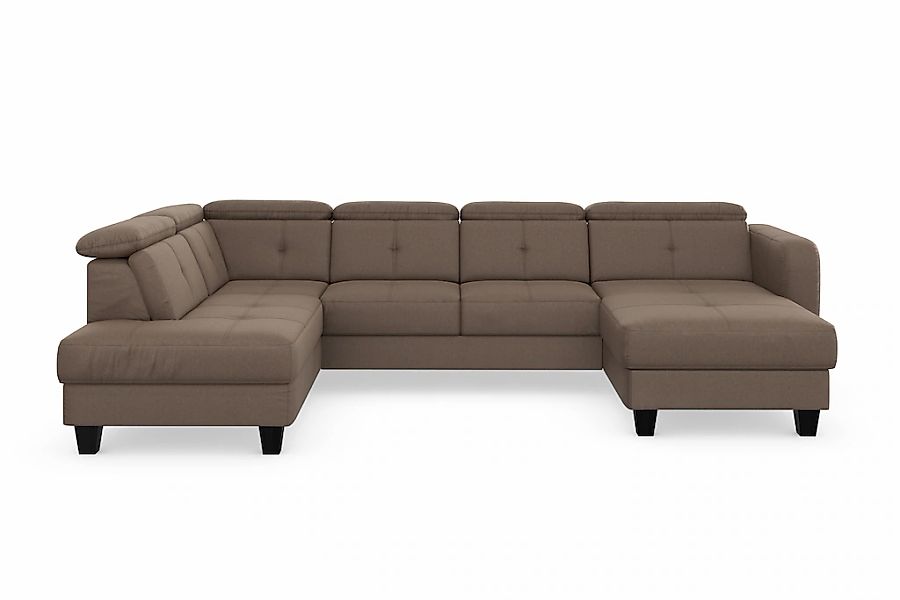 sit&more Wohnlandschaft »Belluci U-Form« Kopfteilverstellung und Federkern, günstig online kaufen