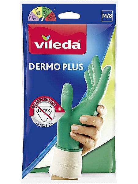 Vileda Latexhandschuhe Vileda Haushaltshandschuhe Dermo Plus Größe M günstig online kaufen