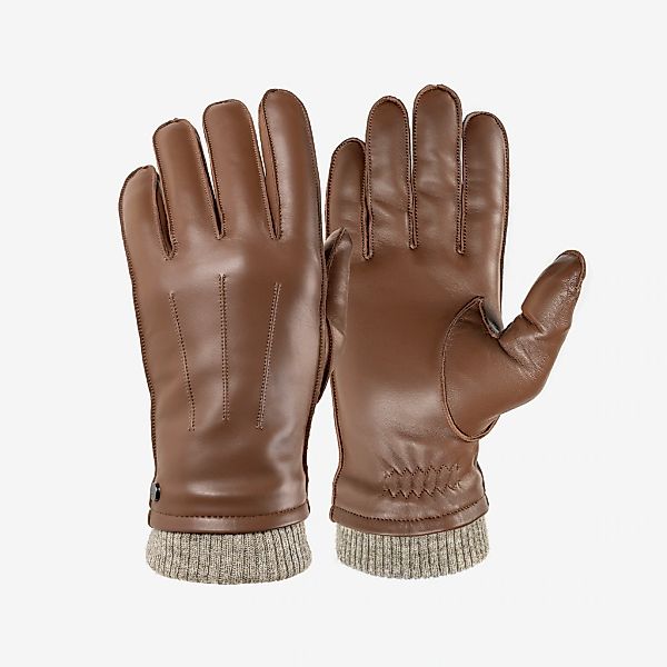 PEARLWOOD Lederhandschuhe "JACKSON", (1 Paar), Strickbündchen, dekorative Z günstig online kaufen