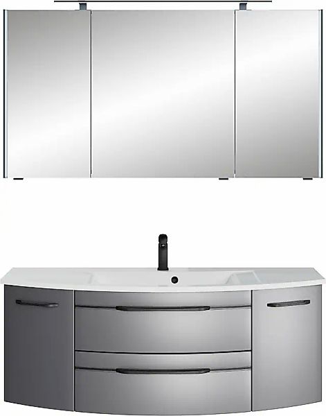 Saphir Badmöbel-Set "Serie 7045 2-teilig Mineralmarmor-Waschtisch mit LED-S günstig online kaufen