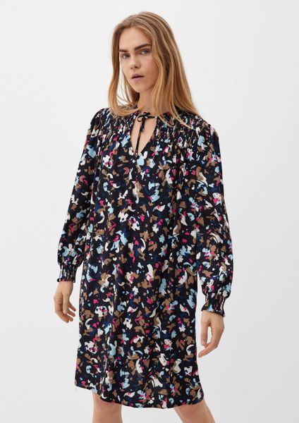 s.Oliver Minikleid Kleid Viskosekleid mit Smok-Details günstig online kaufen