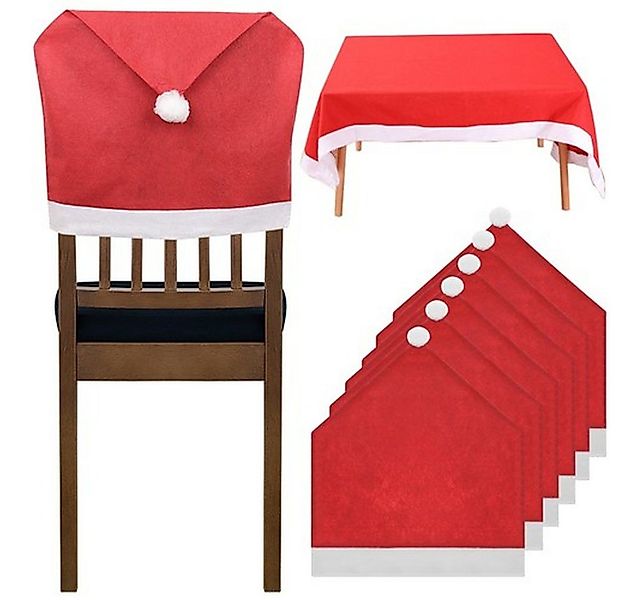 ISO TRADE Stuhlbezug Weihnachts-Stuhlhussen Tischdecken, 6 Stuhlhussen und günstig online kaufen