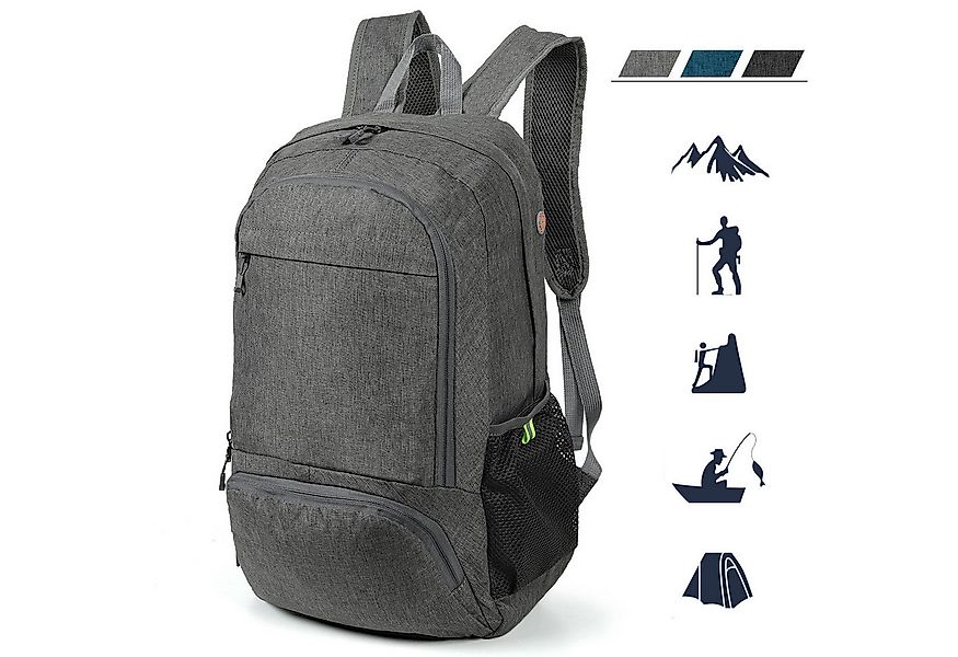 TAN.TOMI Wanderrucksack 23L Rucksack Leicht Faltbarer Reiserucksack Seitent günstig online kaufen