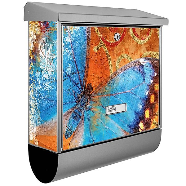Banjado Briefkasten Edelstahl 38x39x12cm Mit Zeitungsfach Inkl. Montagemate günstig online kaufen