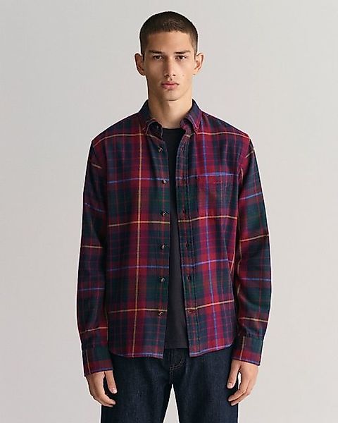 Gant Langarmhemd "Regular Fit Flannel Kariert dicker pflegeleicht warm" günstig online kaufen