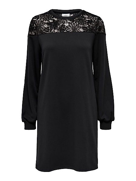 ONLY Rundhals-sweat Kleid Damen Schwarz günstig online kaufen