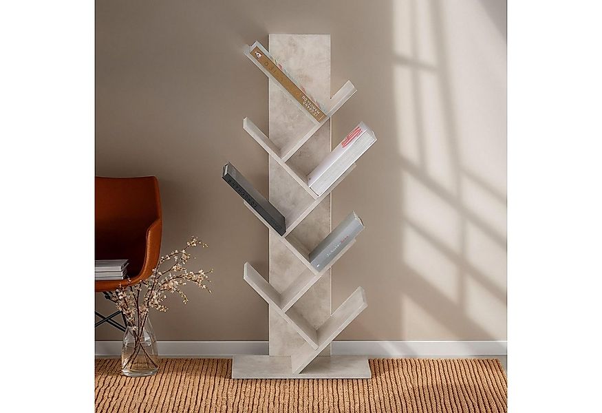 IDIMEX Bücherregal JULES, Design Regal freistehend mit 7 Ablagen Betonoptik günstig online kaufen