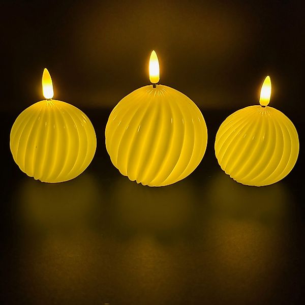 Online-Fuchs LED-Kerze 3er Set LED-Kugelkerzen mit günstig online kaufen
