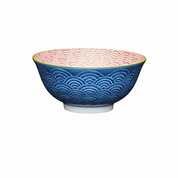 Neuetischkultur Müslischale bunt dekoriert 4er-Set Keramik blau günstig online kaufen