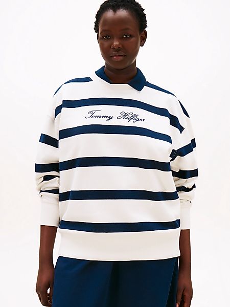 Tommy Hilfiger Curve Sweatshirt "CRV SCRIPT REG PIQUE SWTSHRT" günstig online kaufen