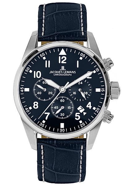 Jacques Lemans Quarzuhr Chronograph Barcelona Blau günstig online kaufen