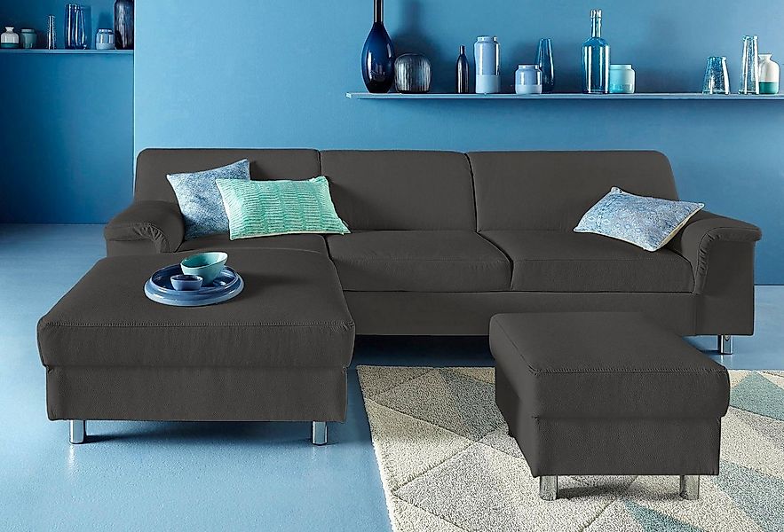 INOSIGN Ecksofa Jamie, modern und elegant, Fußhöhe 9cm, L-Form, wahlweise m günstig online kaufen