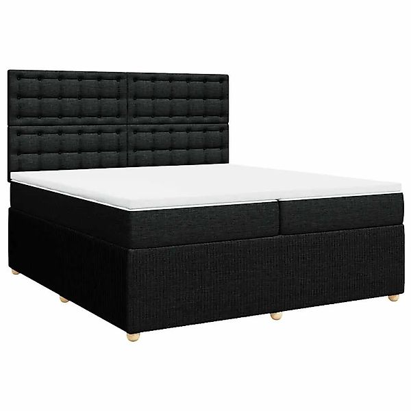 vidaXL Boxspringbett mit Matratze Schwarz 200x200 cm Stoff 3294479 günstig online kaufen