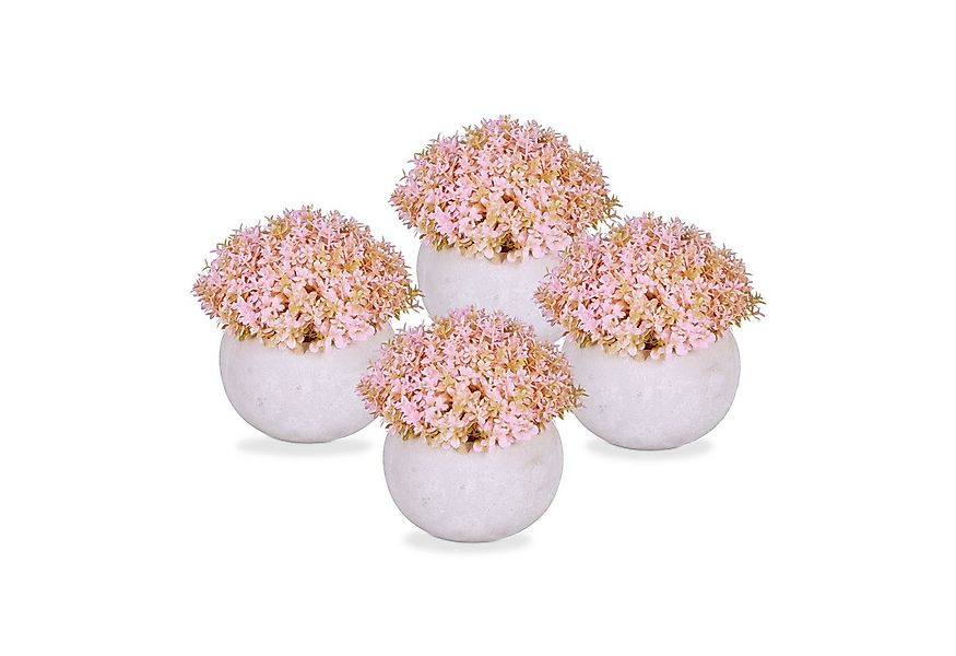 Kunstpflanze 4er Set Kunstblumen im Topf, relaxdays, Höhe 11 cm günstig online kaufen