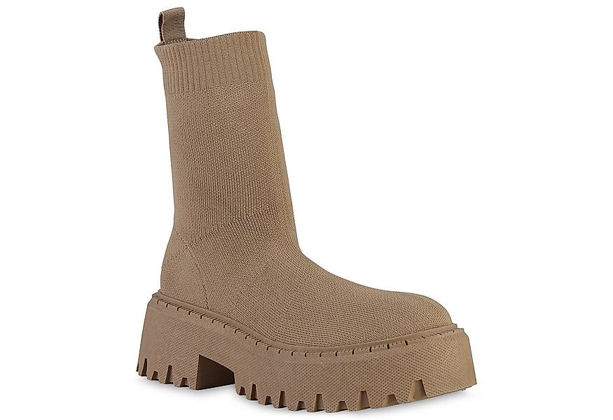 VAN HILL 839539 Plateaustiefelette Damen Stiefeletten Plateau Boots Blockab günstig online kaufen