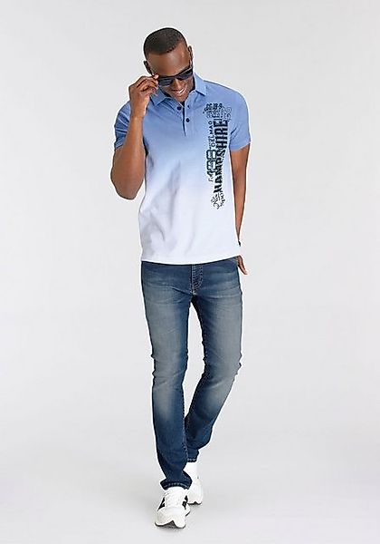 DELMAO Poloshirt kurzärmelig, lässiges Batikmuster, Polokragen günstig online kaufen
