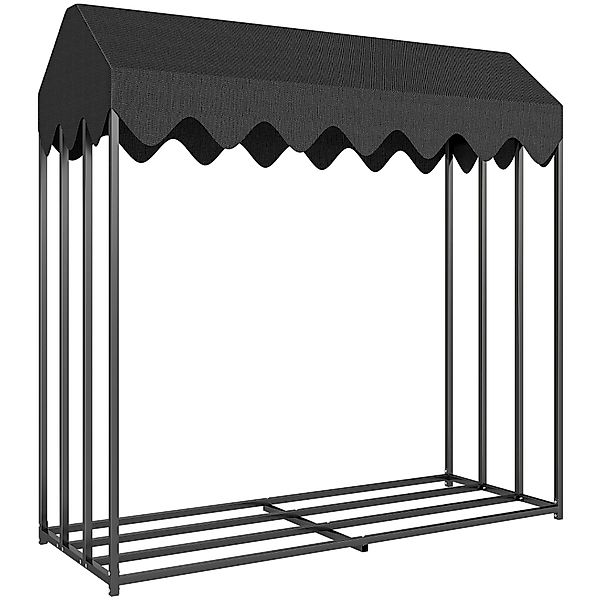 Outsunny Brennholzregal für den Außenbereich aus Stahl 186 x 70 x 185 cm, B günstig online kaufen