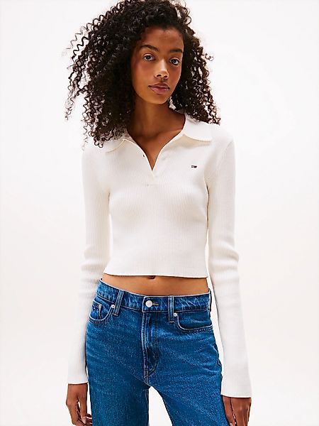 Tommy Jeans Polokragenpullover "TJW ESSENTIAL POLO LS SWEATER" günstig online kaufen