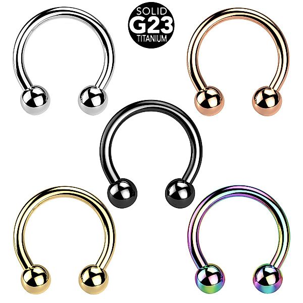 Taffstyle Nasenpiercing Titan G23 Lippenpiercing Hufeisen günstig online kaufen