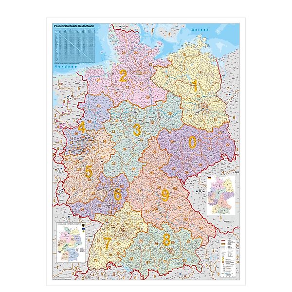 STIEFEL Poster Deutschland Postleitzahlen, 97 x günstig online kaufen