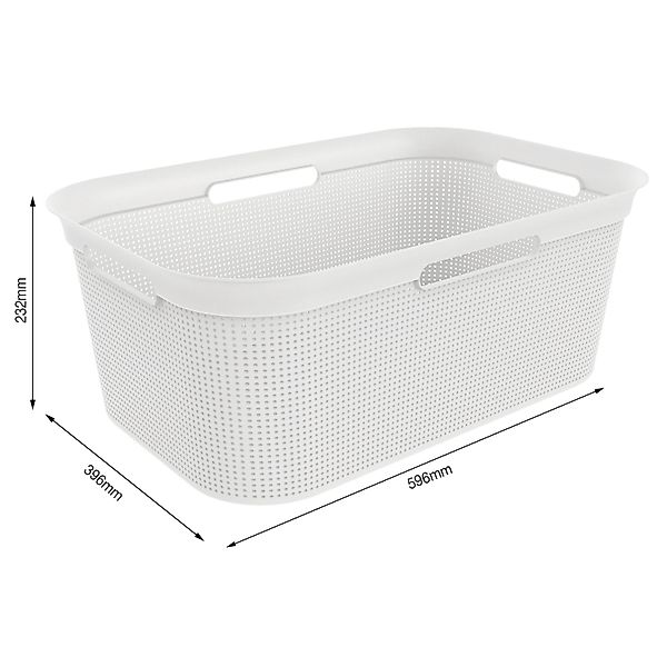 ROTHO Wäschekorb Brisen Wäschekiste 40l mit 4 Griffen, Wäsche einfach organ günstig online kaufen