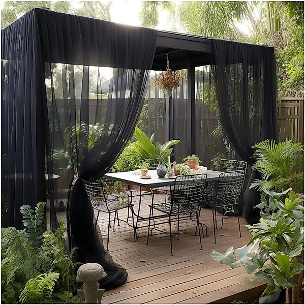 Qelus Gardine Transparente Voile für Balkon günstig online kaufen