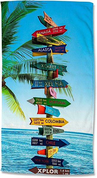 good morning Strandtuch Beach Sign, Microfaser günstig online kaufen
