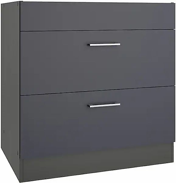 KOCHSTATION Kochfeldumbauschrank »KS-Milan« Kochfeldumbau 80 cm, matte oder günstig online kaufen