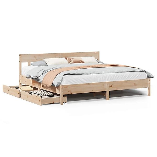vidaXL Massivholzbett ohne Matratze 180x200 Kiefernholz 3301857 günstig online kaufen