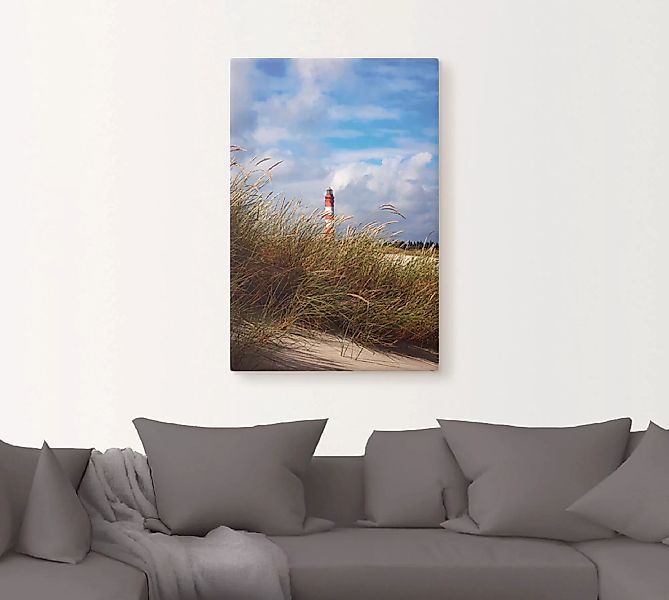 Artland Wandbild »Sommerimpression Amrumer Leuchtturm«, Gebäude, (1 St.) günstig online kaufen