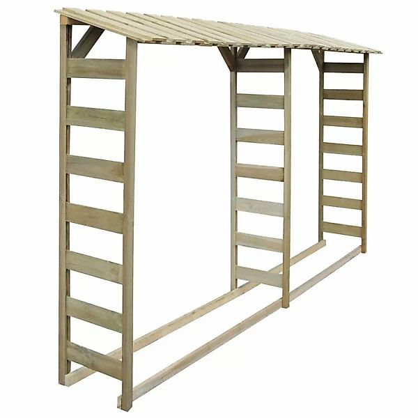 vidaXL Feuerholz-Lagerschuppen 300×44×176 cm Imprägniertes Kiefernholz günstig online kaufen