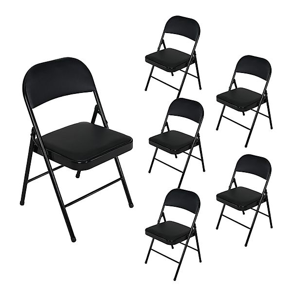 HTI-Living Stuhl Klappstuhl Kunstleder Gestell Schwarz günstig online kaufen