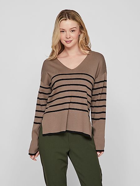 Vila V-Ausschnitt-Pullover VIOSTRIA V-NECK L/S REV günstig online kaufen
