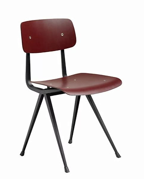 Stuhl Result holz rot / Neuauflage des Originals aus dem Jahr 1958 - Hay - günstig online kaufen