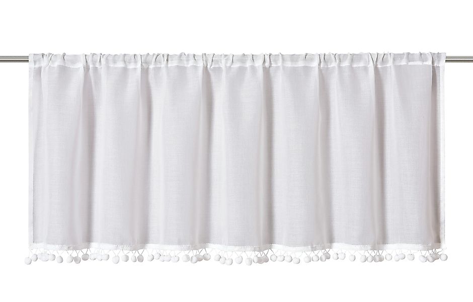 ELBERSDRUCKE Scheibengardine Bistrogardine Uni Loni weiß günstig online kaufen