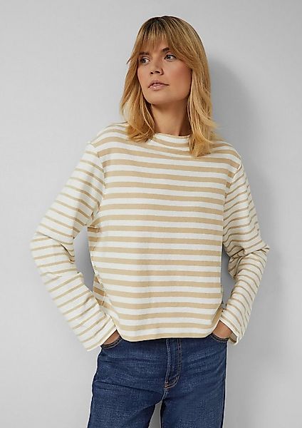 s.Oliver Sweatshirt Sweatshirt Gestreiftes Jersey-Sweatshirt mit Rundhalsau günstig online kaufen