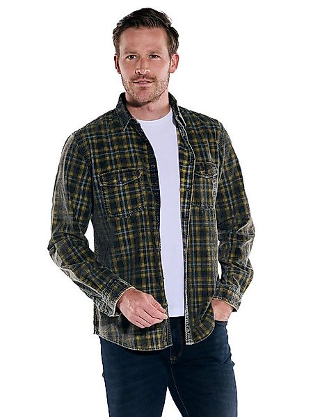 Engbers Langarmhemd engbers Herren Langarm-Hemd kariert, Safrangelb günstig online kaufen