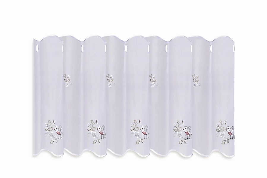 Gerster Scheibengardine "VÖGELCHEN" Durchzuglöcher 1 Stk. tlg. HxB: 50x145 günstig online kaufen