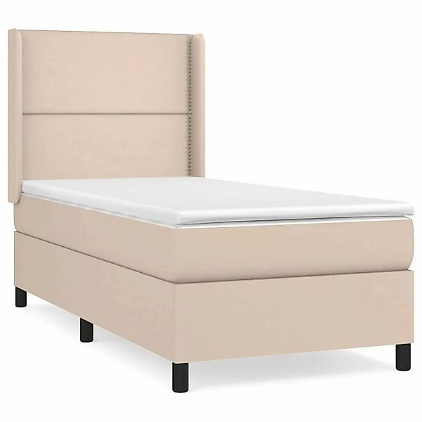 vidaXL Boxspringbett mit Matratze Cappuccino-Braun 90x190cm Kunstleder14662 günstig online kaufen